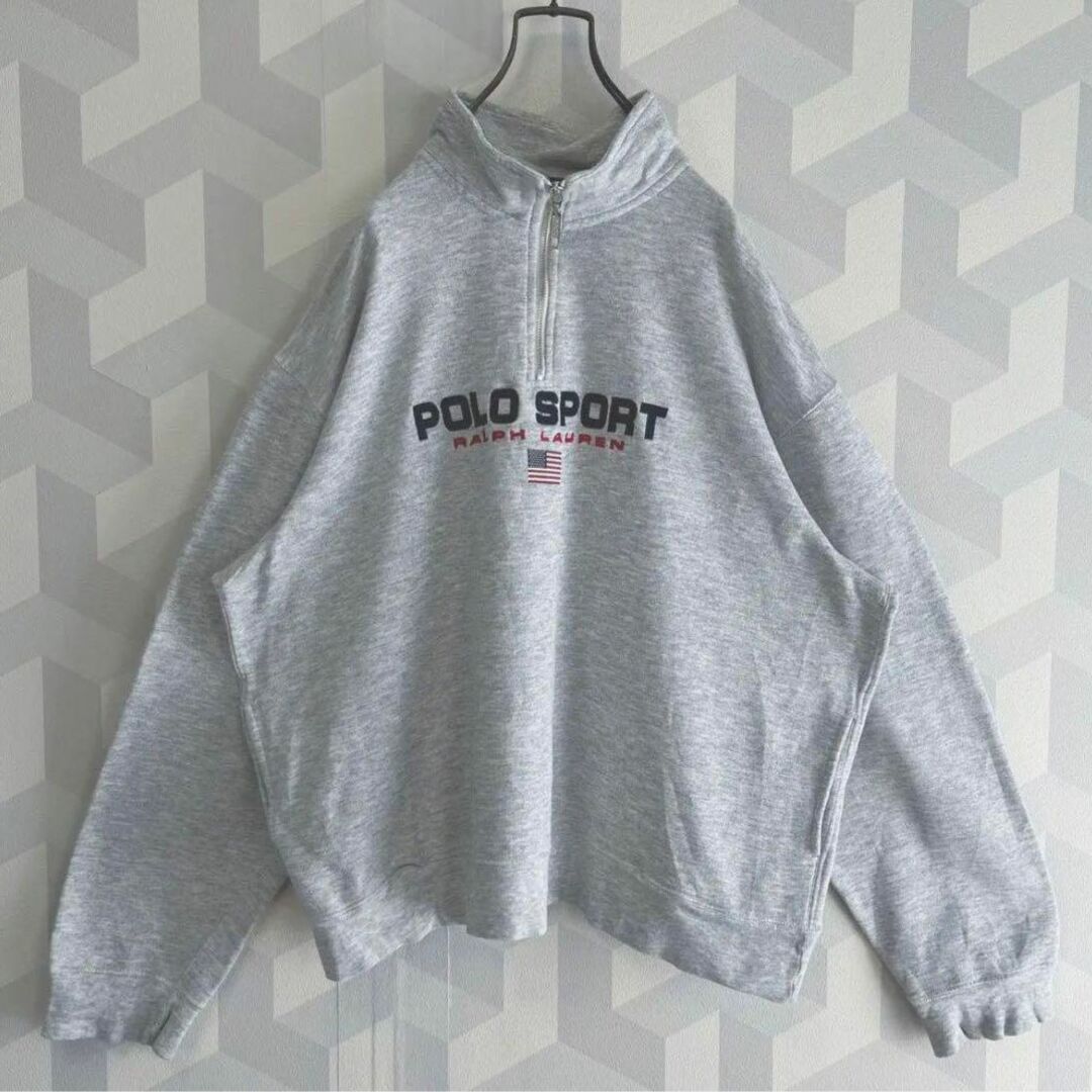 Ralph Lauren - 【希少】90s ポロスポーツ XL 刺繍ビッグロゴ ハーフ