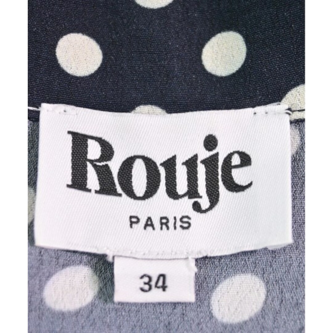 Rouje ルージュ ワンピース 34(XS位) 黒x白(ドット) 【古着】 Rouje ルージュ ワンピース 34(XS位) 黒x白(ドット) 【古着】