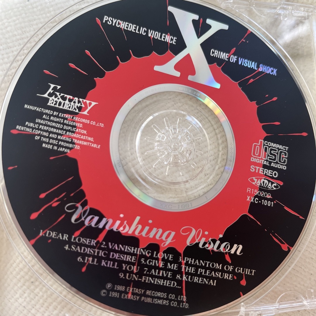 X JAPAN VANISHING VISION 2000年　XXC-1001