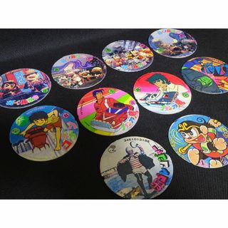 飛べ！孫悟空・昭和アニメ他 丸メンコ10枚セット レトロ 当時物 駄菓子屋(その他)