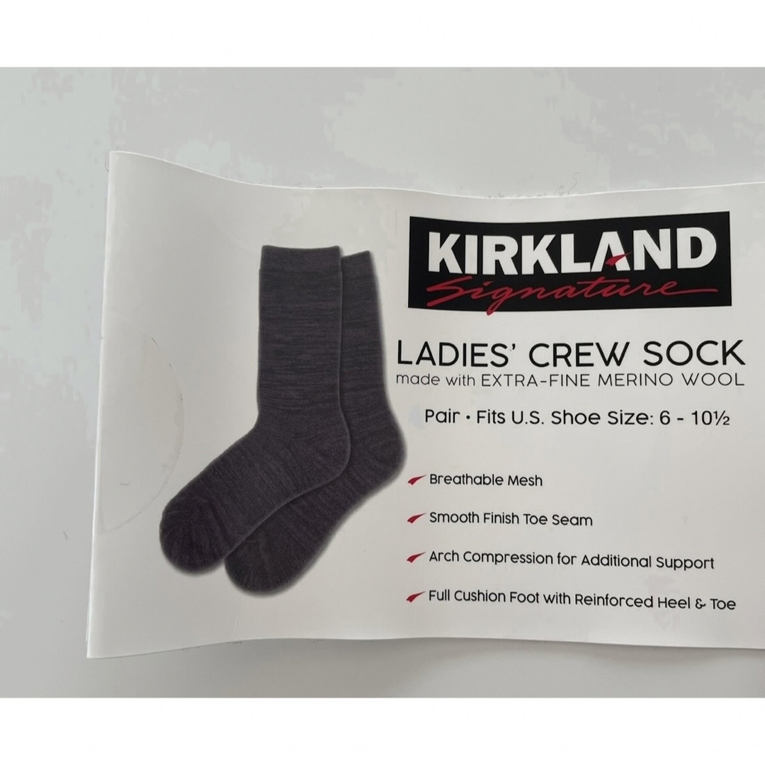 KIRKLAND(カークランド)の新品　あったか靴下　5足　メリノウール　秋冬ソックス　冷え性 レディースのレッグウェア(ソックス)の商品写真