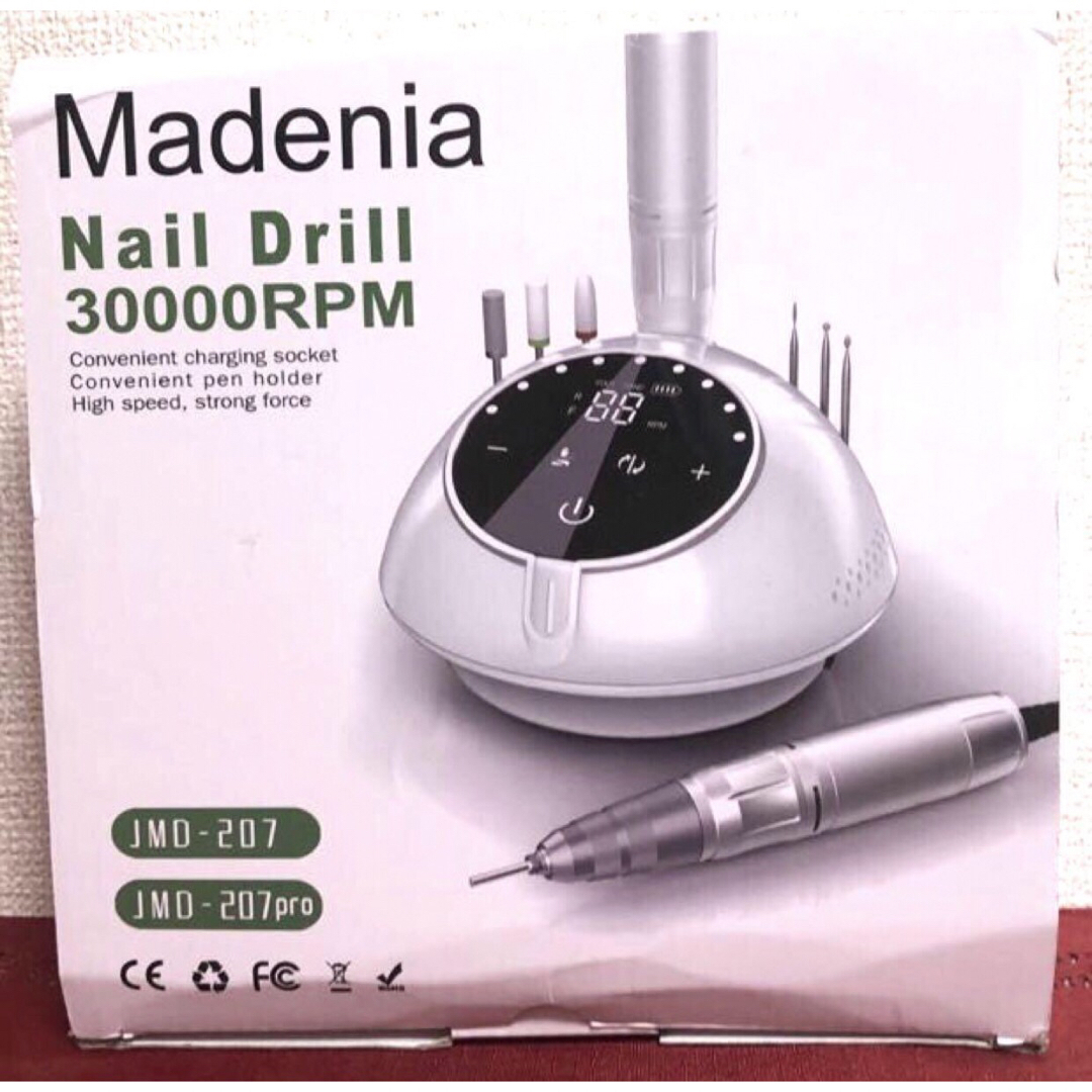 ◆Madenia 電動ネイルマシン　フットペダル付　ネイルマシン コスメ/美容のネイル(ネイルケア)の商品写真