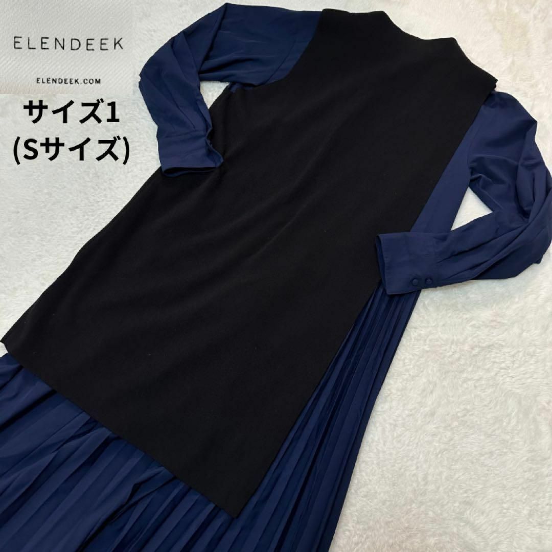 ELENDEEKエレンディークロングスリーブワンピース濃紺サイズ01