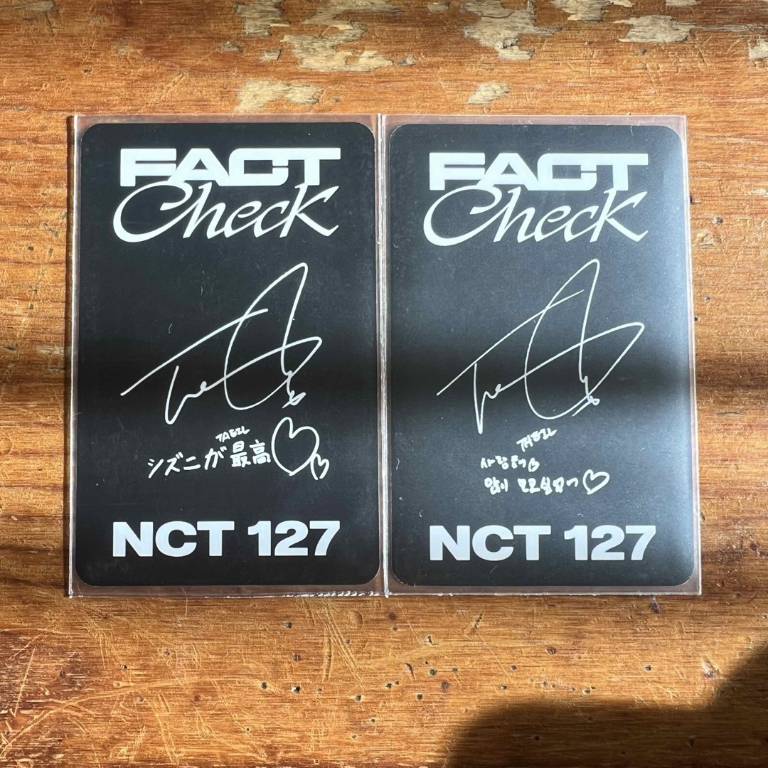 NCT127(エヌシーティー127)のNCT127 Fact Check テイル トレカ 2枚セット エンタメ/ホビーのCD(K-POP/アジア)の商品写真