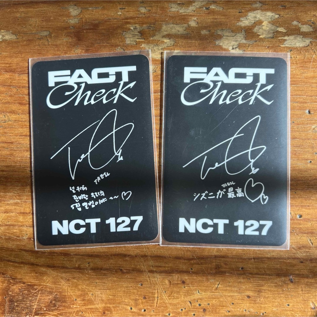 NCT127(エヌシーティー127)のNCT127 Fact Check テイル トレカ 2枚セット エンタメ/ホビーのCD(K-POP/アジア)の商品写真