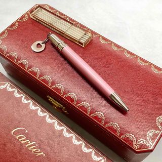 カルティエ(Cartier)の未使用 カルティエ ボールペン ピンク ハート チャーム cartier(ペン/マーカー)