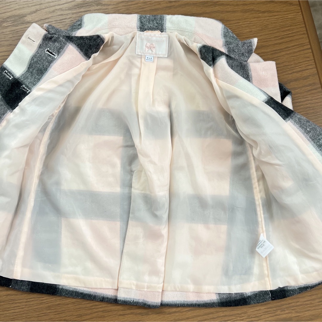 ジャニーアンドジャック　女の子可愛いコート　チェック柄  3〜4歳　95 100 キッズ/ベビー/マタニティのキッズ服女の子用(90cm~)(コート)の商品写真