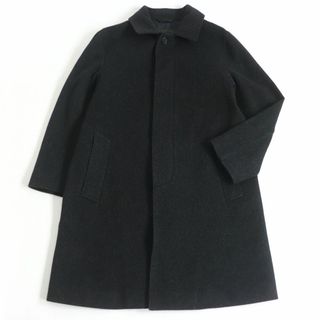 マッキントッシュ(MACKINTOSH)の極美品□マッキントッシュロンドン ウール×カシミヤ 裏地ロゴ総柄 フライフロント チェスターコート ダークグレー 38 日本製 正規品(チェスターコート)