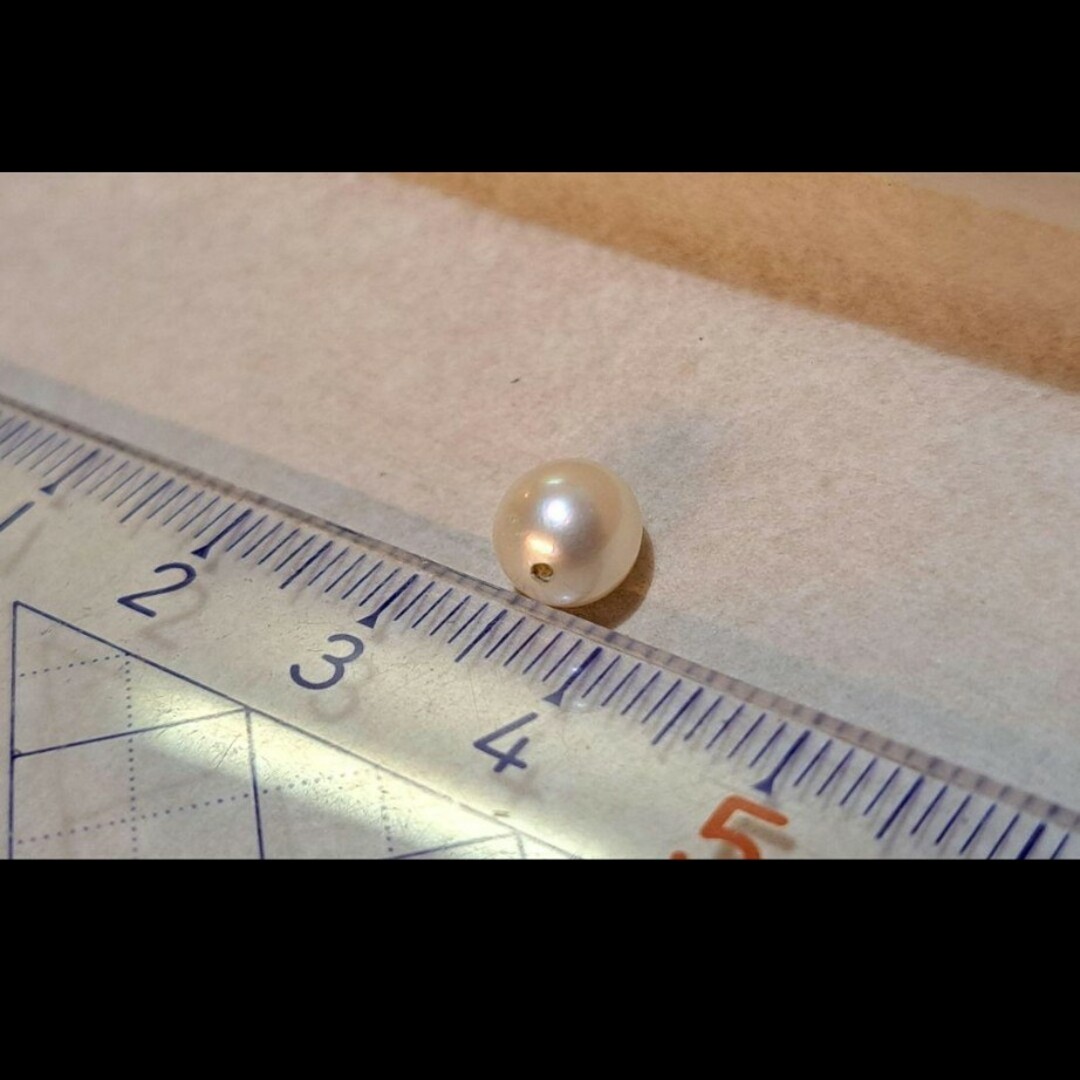 【本真珠保証】本真珠 パール ルース ６㎜玉 ハンドメイドの素材/材料(各種パーツ)の商品写真