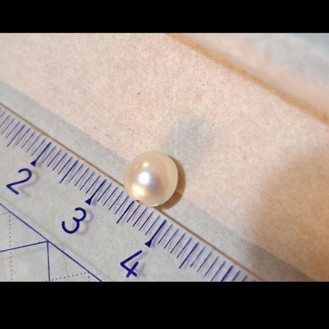 【本真珠保証】本真珠 パール ルース ６㎜玉 ハンドメイドの素材/材料(各種パーツ)の商品写真