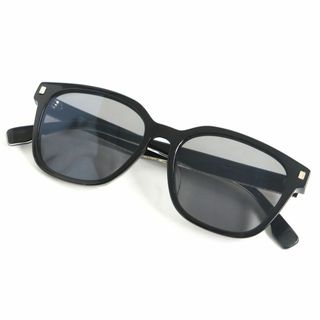 フェンディ(FENDI)の美品□FENDI/フェンディ FE4001U ズッカ スクエア型 カラーレンズ サングラス/アイウェア ブラック 55□17-150 イタリア製 度入り メンズ(サングラス/メガネ)