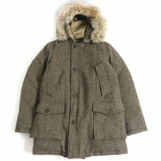 ウールリッチ　Woolrich　正規品　ダウンベスト　切替柄　ブラウン　美品