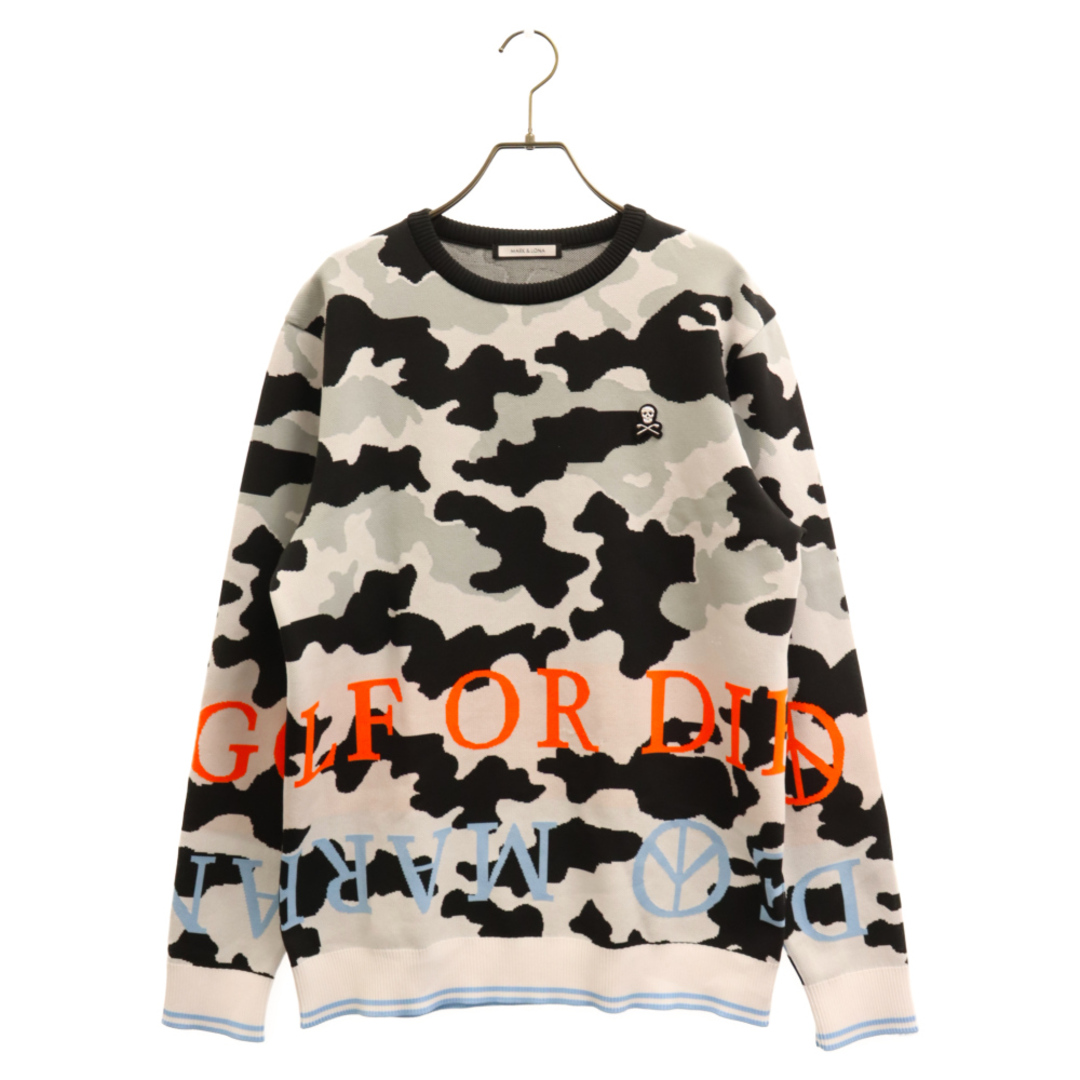 MARK&LONA マークアンドロナ Affection Tech Crew Sweater MLM-1A-AB02 カモ柄ロゴニットセーター