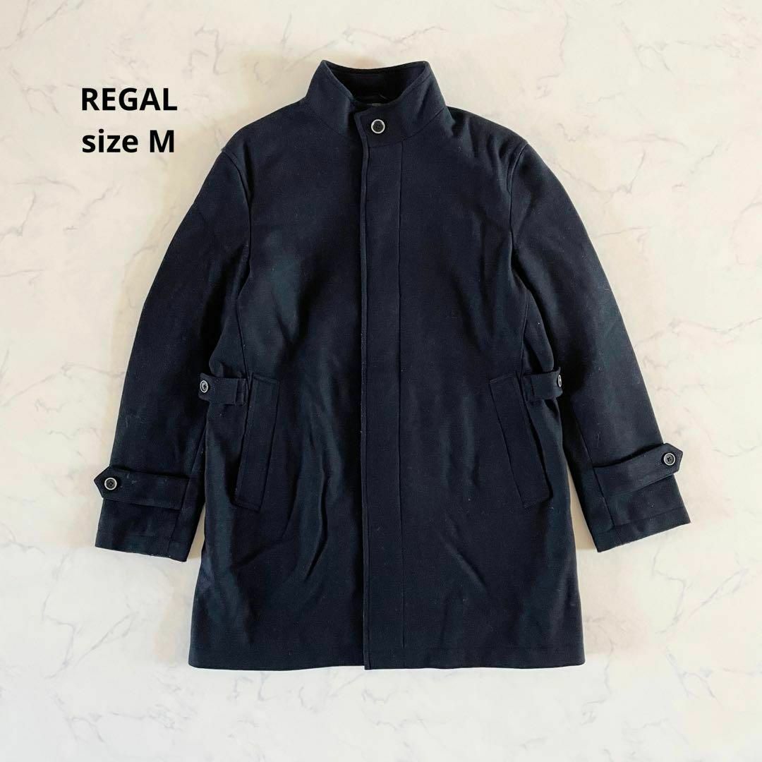 REGAL(リーガル)の【美品】Mサイズ REGAL リーガル ビジネスコート フォーマルコート ウール メンズのジャケット/アウター(ステンカラーコート)の商品写真