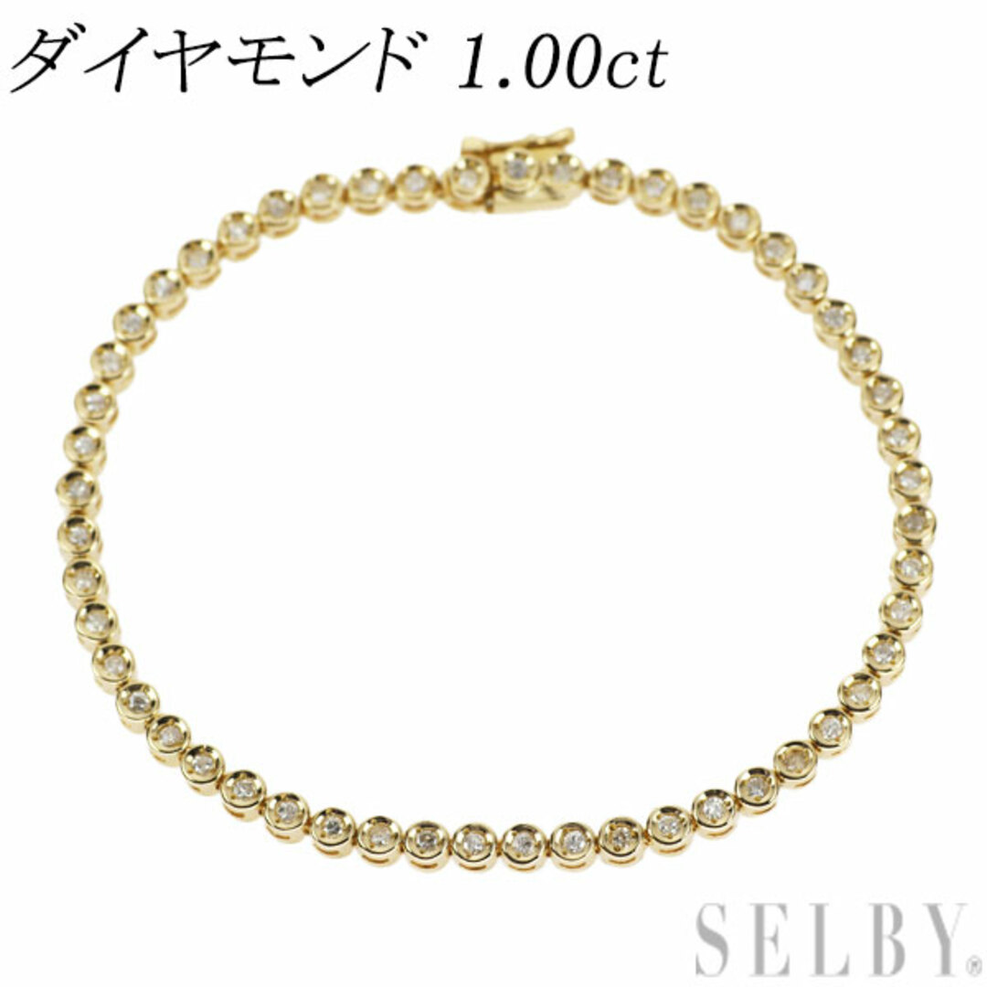 K18YG ダイヤモンド ブレスレット 1.00ct テニス