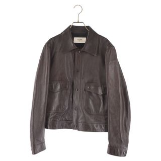 セリーヌバイエディスリマン 20AW 2E621657E セブンティーズ トラッカーレザージャケット メンズ 54