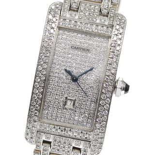 カルティエ CARTIER W2603156 タンクアメリカン LM K18YG アフターダイヤベゼル 自動巻き メンズ _754767