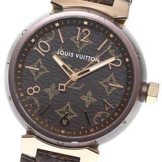 ルイヴィトン(LOUIS VUITTON)のルイ・ヴィトン LOUIS VUITTON QA139 タンブール GM モノグラム K18PG ブラウン＆ピンクゴールド クォーツ メンズ _762439(腕時計(アナログ))