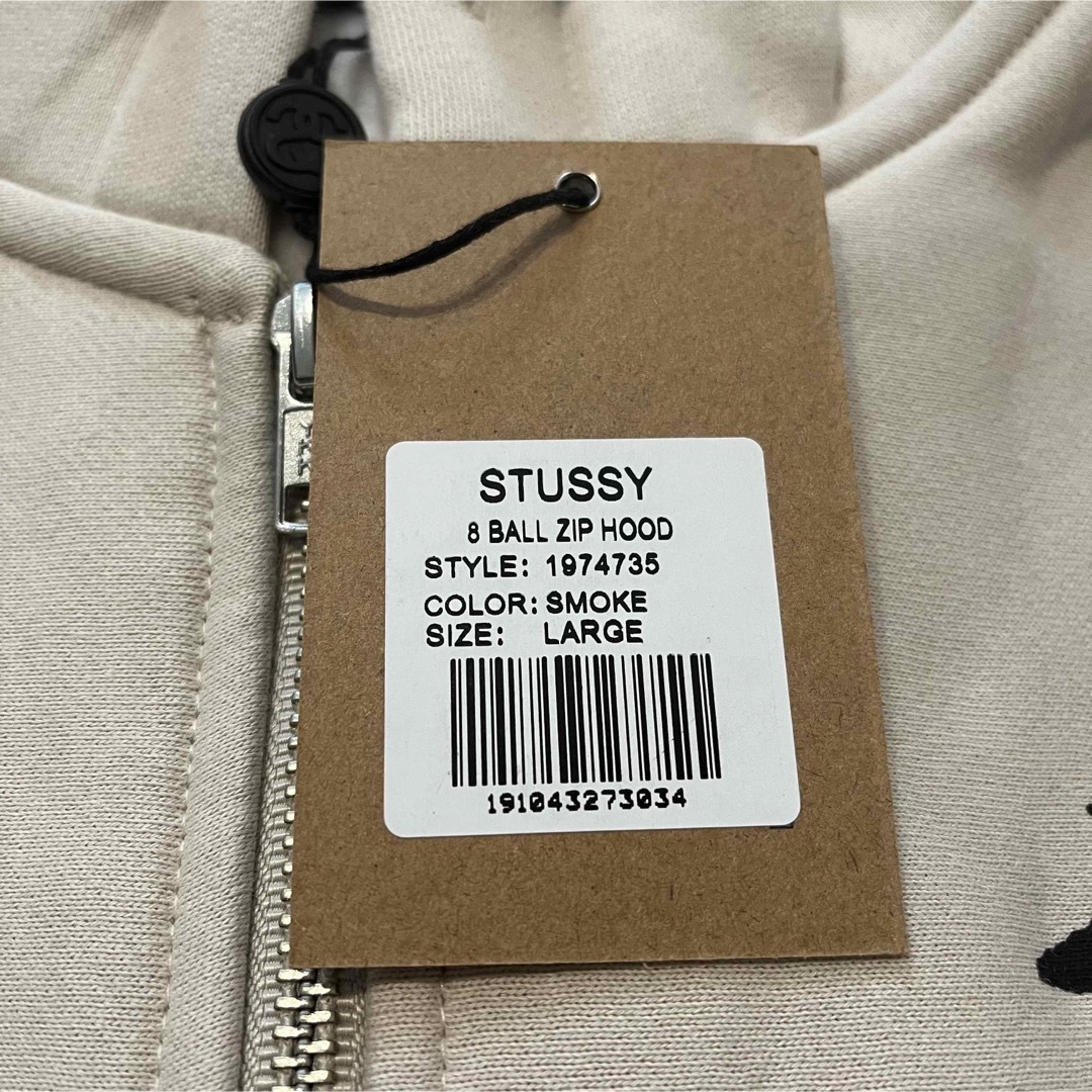 新品 正規品 8ボール ステューシー stussy パーカー ベージュ L