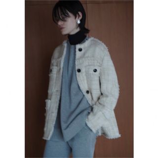 clane クラネ　NO COLOR TWEED JACKET(テーラードジャケット)