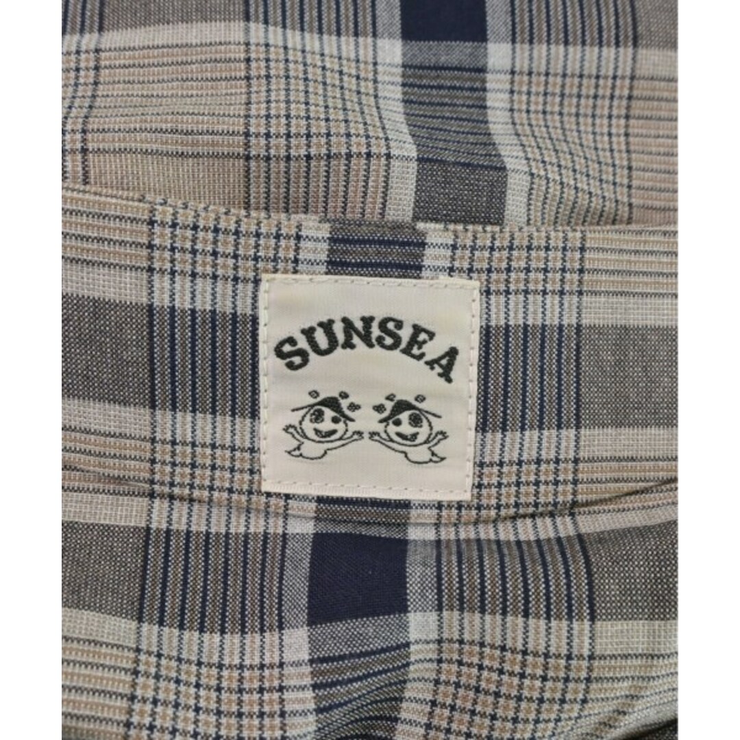 SUNSEA(サンシー)のSUNSEA カジュアルシャツ 2(M位) ベージュx紺x白(チェック) 【古着】【中古】 メンズのトップス(シャツ)の商品写真