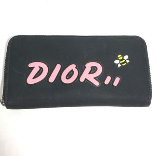 【美品】Christian Dior 折り財布 ラウンドファスナー ビー レッド