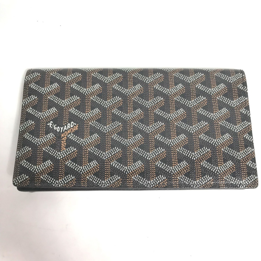 ゴヤール GOYARD ロングウォレット ヘリンボーン 2つ折り 長財布 PVC/レザー ブラウン