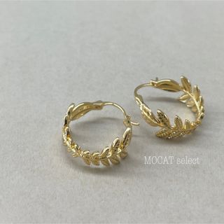 16kgp⚫︎リーフフープピアス(ピアス)