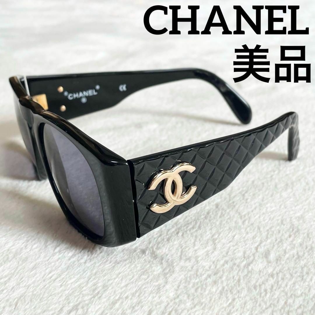 美品✨】CHANEL☆シャネル☆サングラス☆ココマーク☆黒☆ケース付き☆-