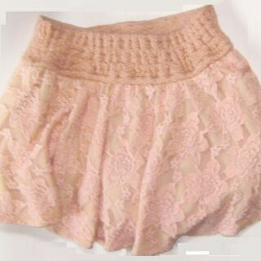 LIZ LISA(リズリサ)の【中古】LIZ LISAミニスカート（スカパン）ピンク・Mサイズ/送料込 レディースのスカート(ミニスカート)の商品写真