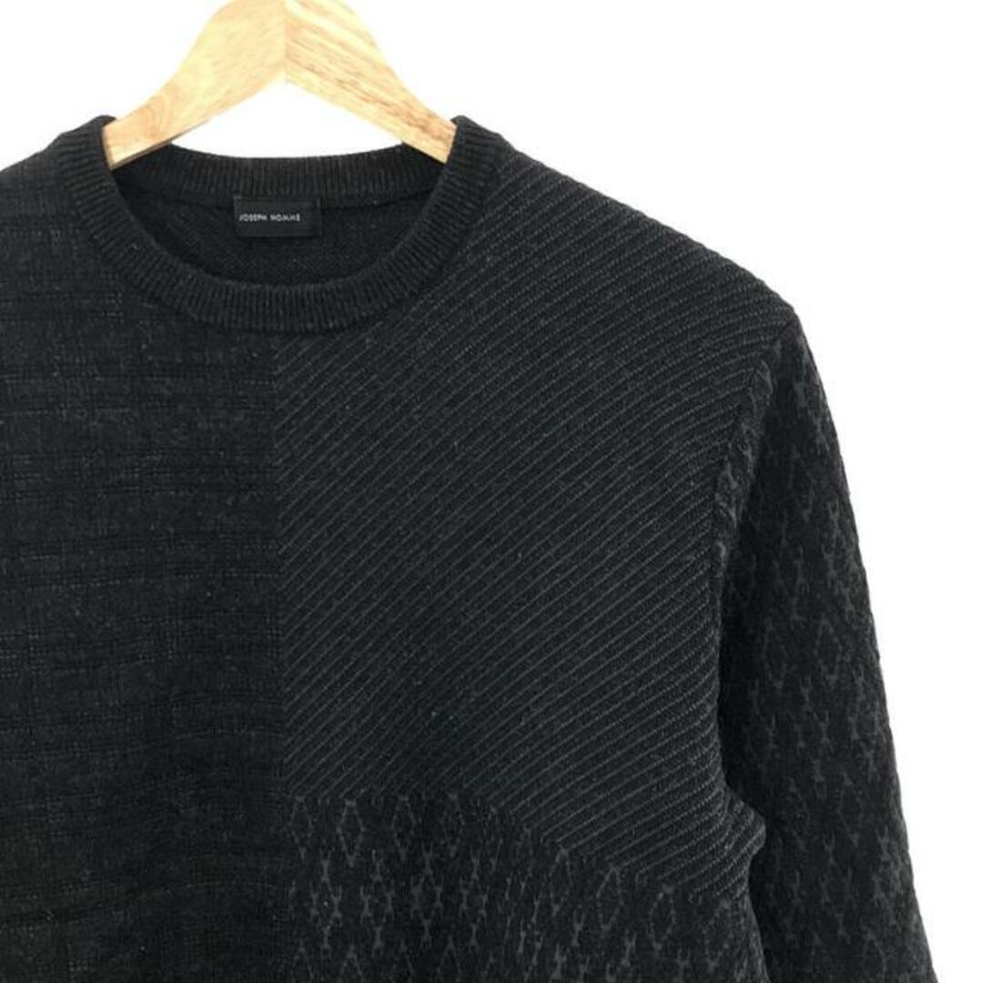 【美品】 JOSEPH / ジョセフ | HOMME /　サイドジップ ウールニット プルオーバー | 48 | ブラック | メンズ