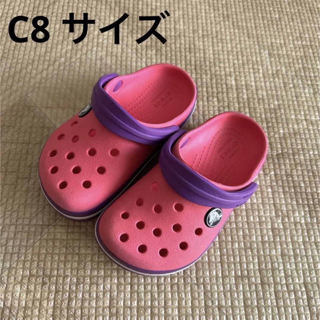 クロックス キッズ サンダル c8 15.5㎝ ピンク crocs - サンダル