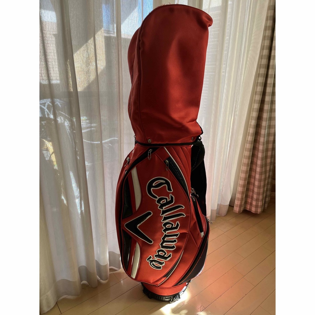 Callaway Golf(キャロウェイゴルフ)の専用＊キャロウェイ　キャディバッグ　赤　used スポーツ/アウトドアのゴルフ(バッグ)の商品写真