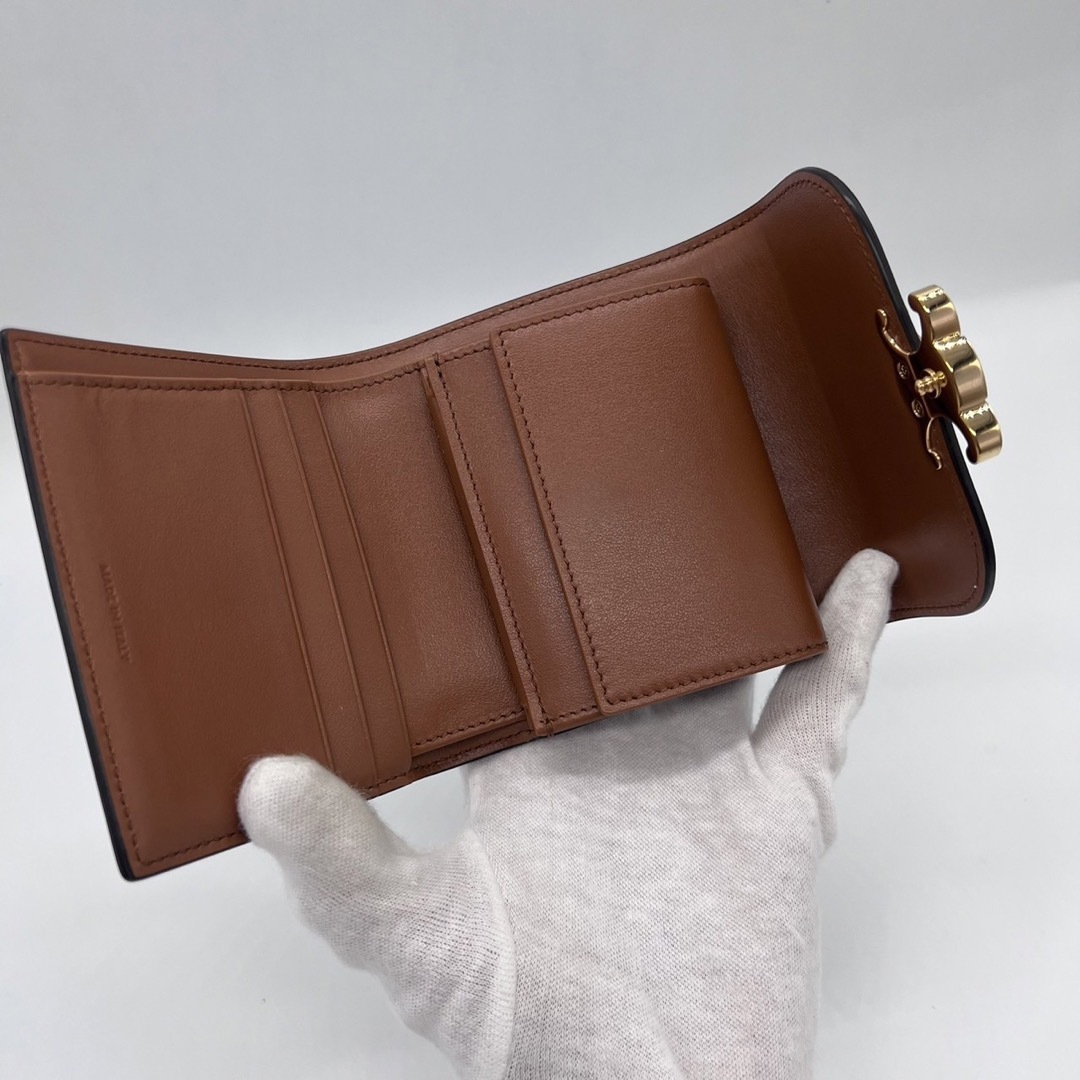 celine - 美品!セリーヌ トリオンフ キャンバス レザー 折り財布