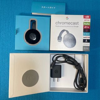 グーグル(Google)のchromecast(箱・付属品あり）(映像用ケーブル)