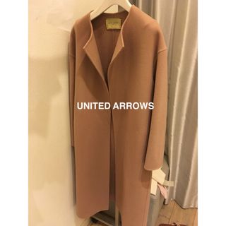 UNITED ARROWS - UNITED ARROWS ノーカラーラップコートの通販｜ラクマ