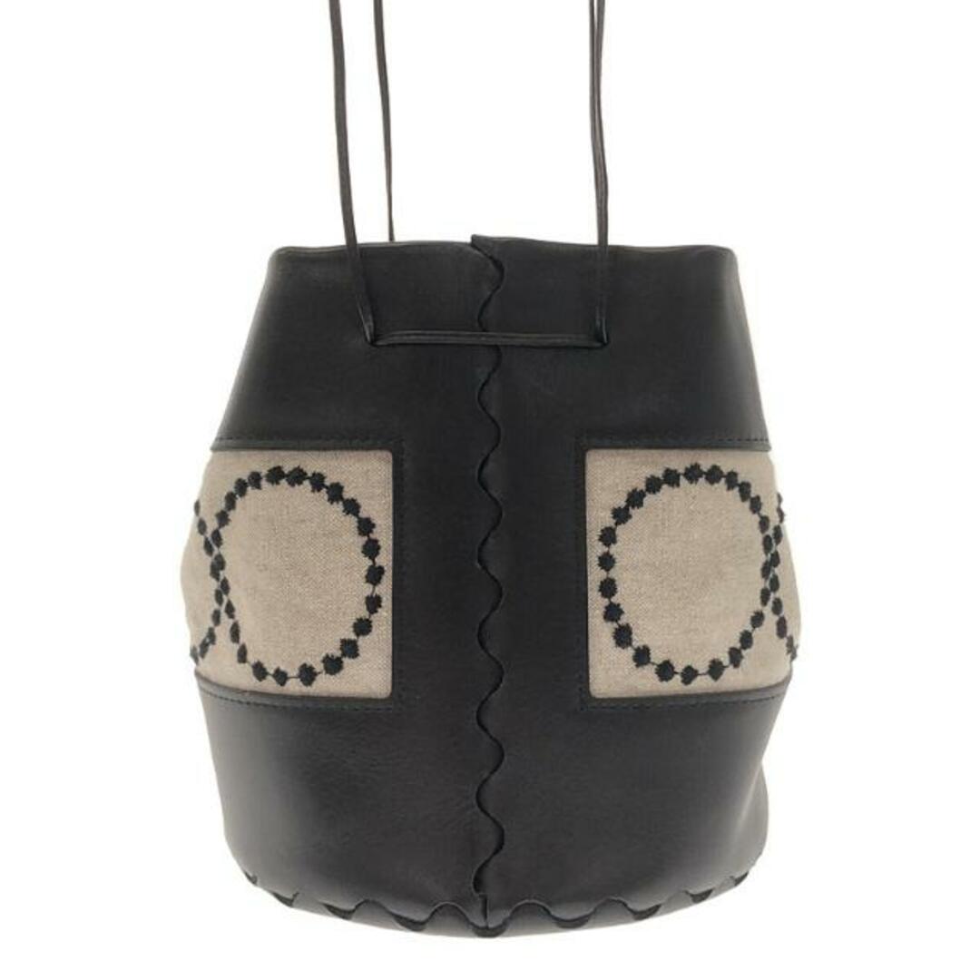 【新品】 mina perhonen / ミナペルホネン | 2023SS | tambourine benna / タンバリン レザー切替 巾着 ショルダーバッグ | F | black | レディース 【新品】 mina perhonen / ミナペルホネン | 2023SS | tambourine benna / タンバリン レザー切替 巾着 ショルダーバッグ | F | black | レディース