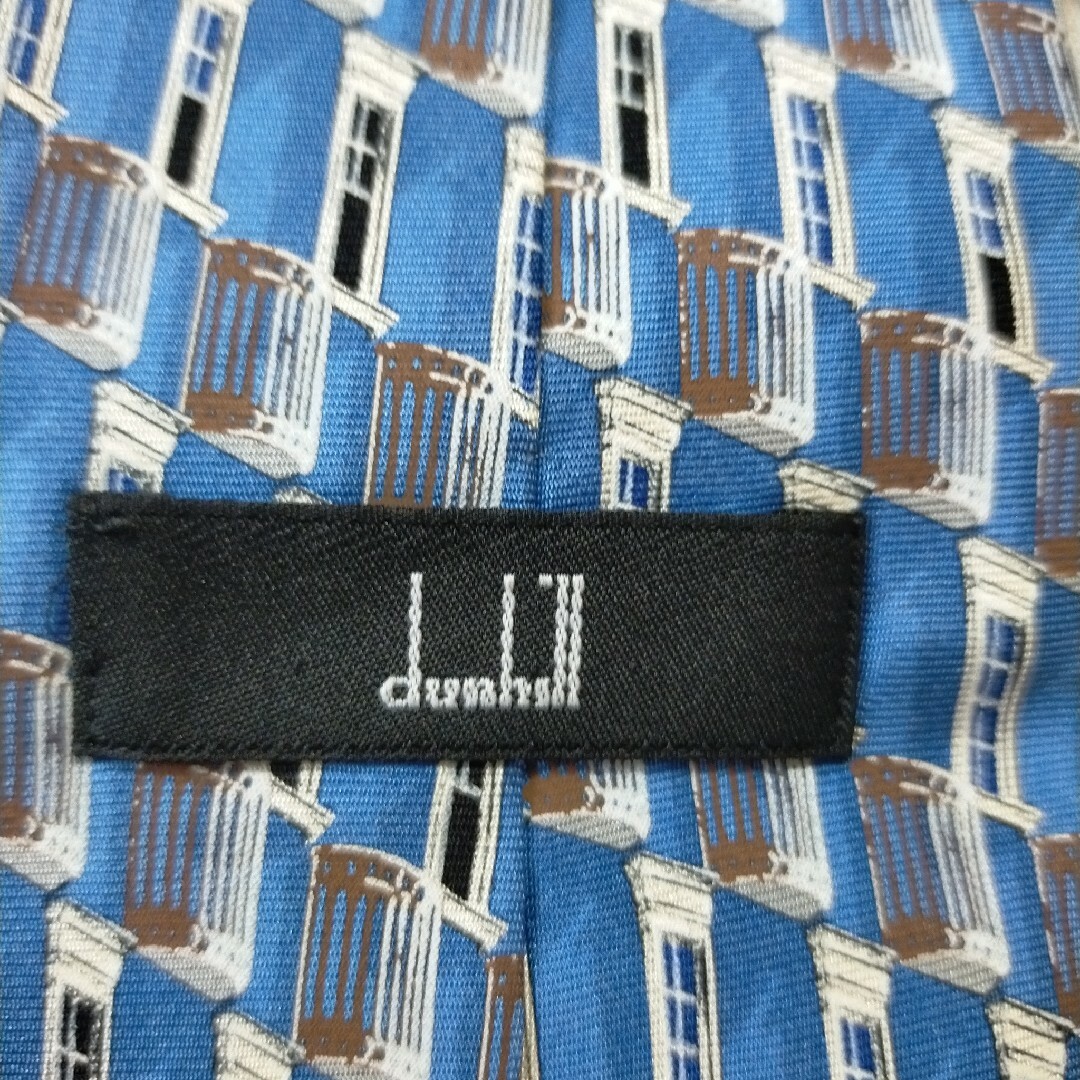 Dunhill(ダンヒル)のダンヒル　ネクタイ　　ブルー×筒 メンズのファッション小物(ネクタイ)の商品写真