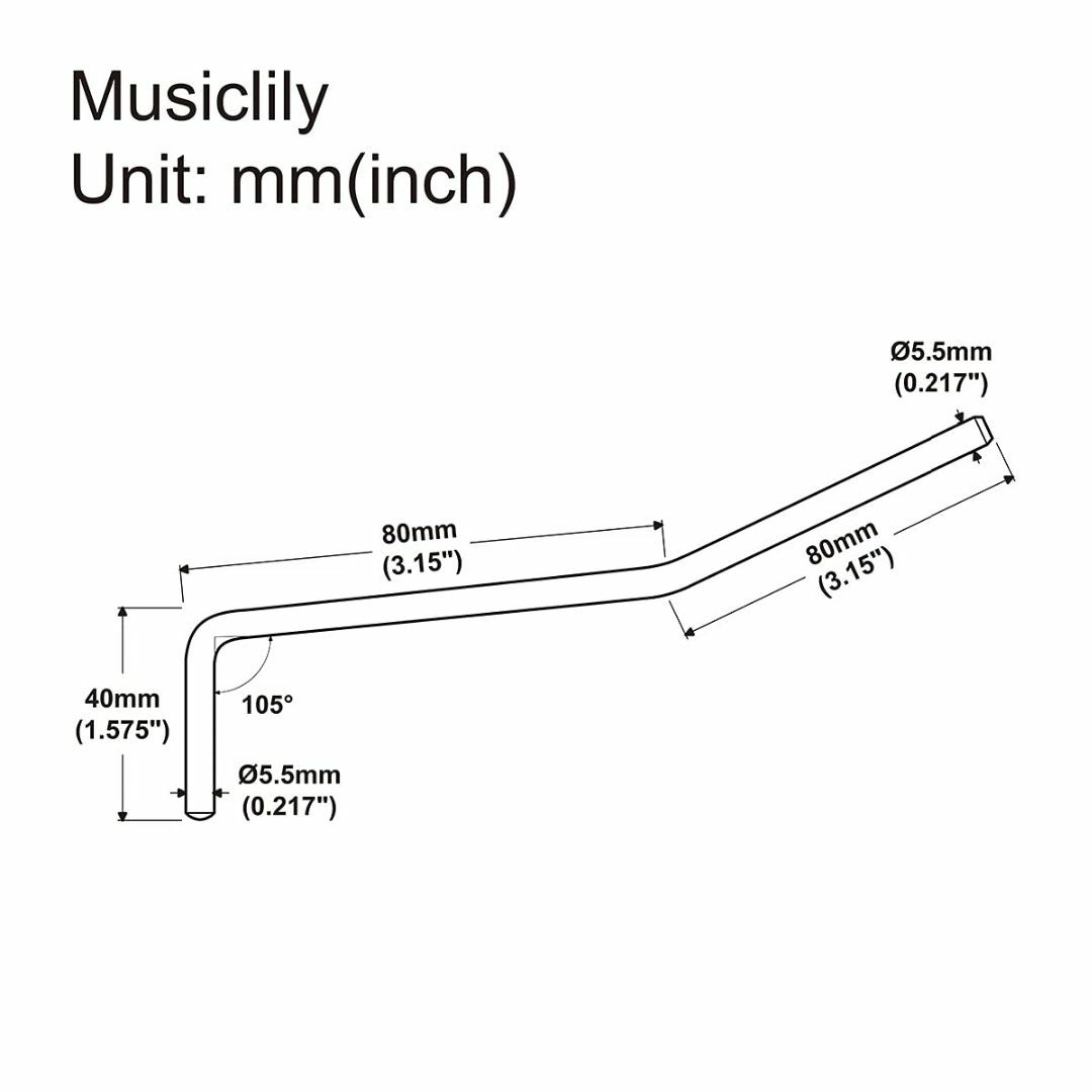 Musiclily Pro 5.5mm スチール製トレモロアーム 差込式 ストラ キッズ/ベビー/マタニティのおもちゃ(楽器のおもちゃ)の商品写真