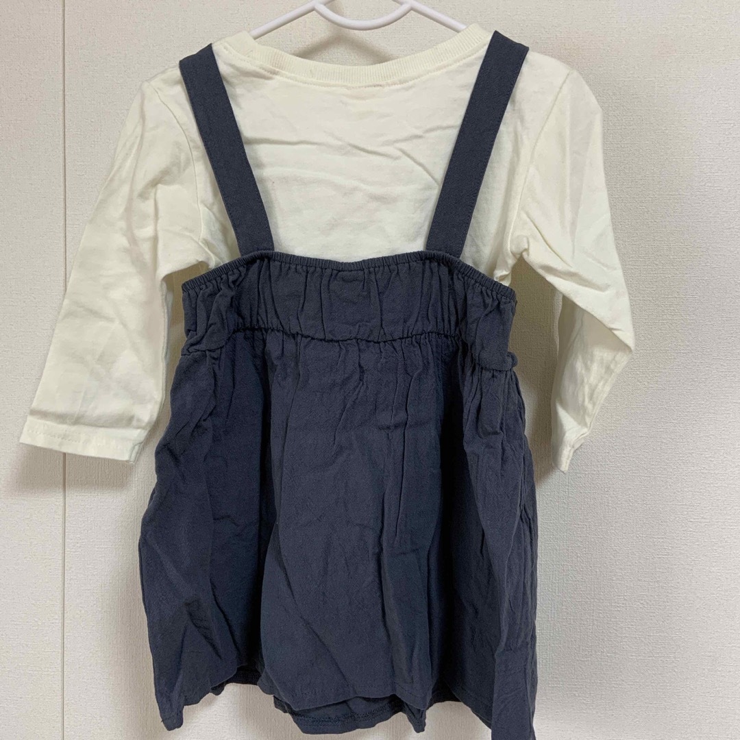 しまむら(シマムラ)のロンT ワンピース セット　90 キッズ/ベビー/マタニティのキッズ服女の子用(90cm~)(ワンピース)の商品写真