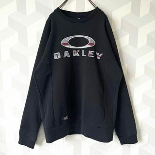 【Y2K】オークリー サイズL刺繍ロゴプルオーバー スウェット 黒 oakley