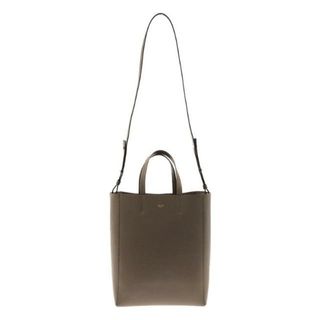 セリーヌ(celine)の【新品】  CELINE / セリーヌ | 2way Small Vertical / スモール バーティカル ショルダー付き レザー ハンドトートバッグ | グレージュ | レディース(ショルダーバッグ)