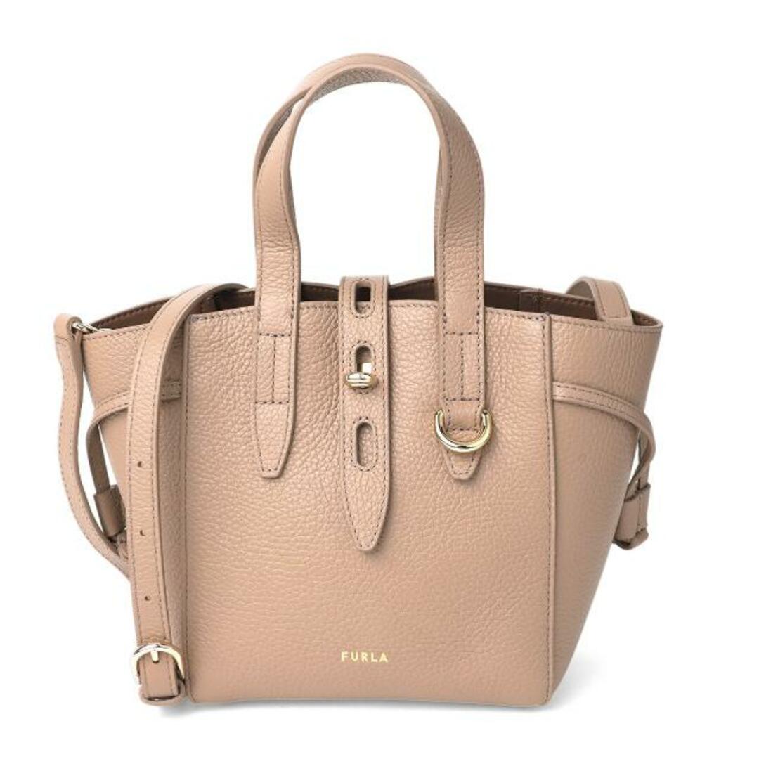 36800円 FURLA フルラ ハンドバッグ ネット トートバッグ グレージュ