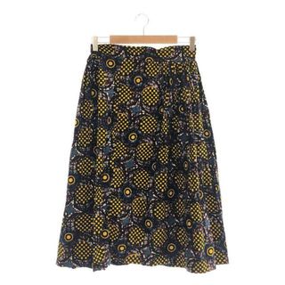 【美品】  RAHA KENYA / ラハケニア | 総柄タックスカート | M | マルチカラー | レディース(ロングスカート)