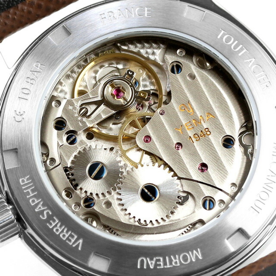 YEMA 腕時計 メンズ YFLD23-37-UU64S アーバンフィールド 手巻き ベージュxブラウン アナログ表示