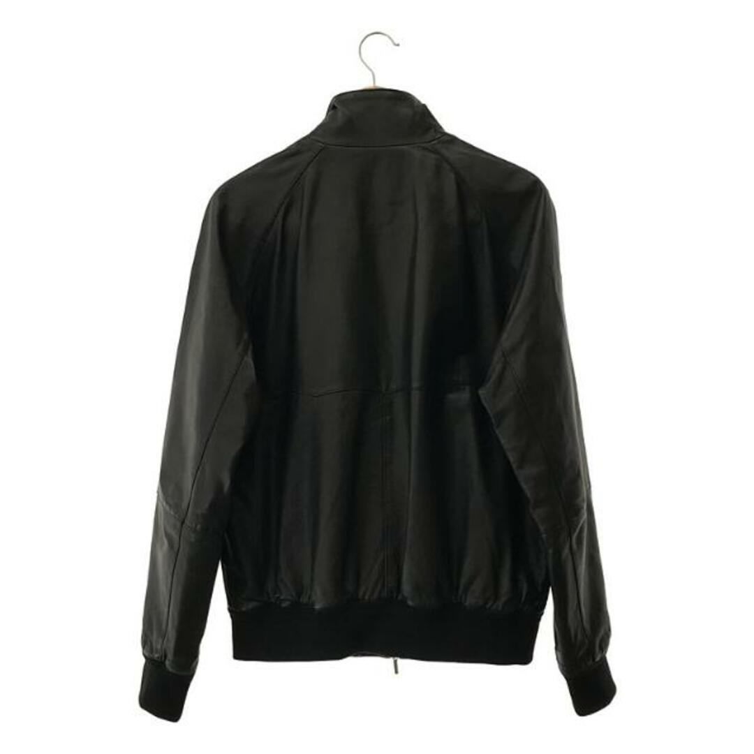 BARNEYS NEWYORK / バーニーズニューヨーク | レザー 裏地チェック スイングトップジャケット | 48 | ブラック | レディース BARNEYS NEWYORK / バーニーズニューヨーク | レザー 裏地チェック スイングトップジャケット | 48 | ブラック | レディース