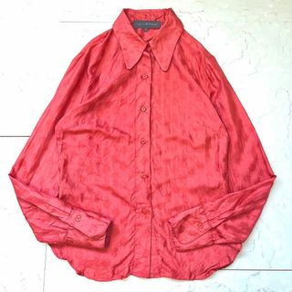 イザベルマラン(Isabel Marant)の【イザベルマラン】フランス製 美品 シルク ドット 水玉 シャツブラウス ピンク(シャツ/ブラウス(長袖/七分))