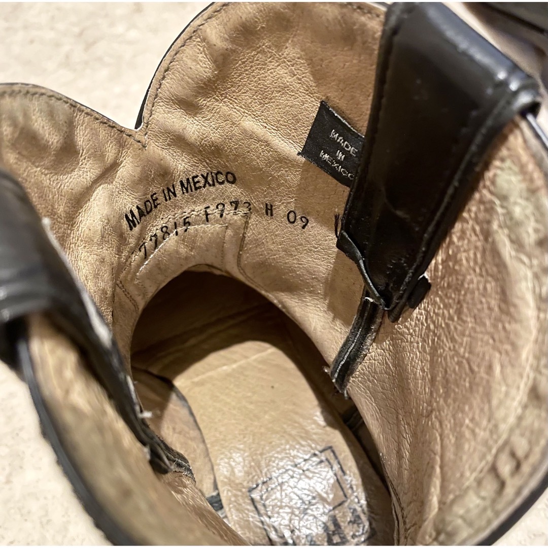 FRYE(フライ)のウエスタンブーツ　ショートブーツ　ブラック　FRYE メキシコ製 レディースの靴/シューズ(ブーツ)の商品写真
