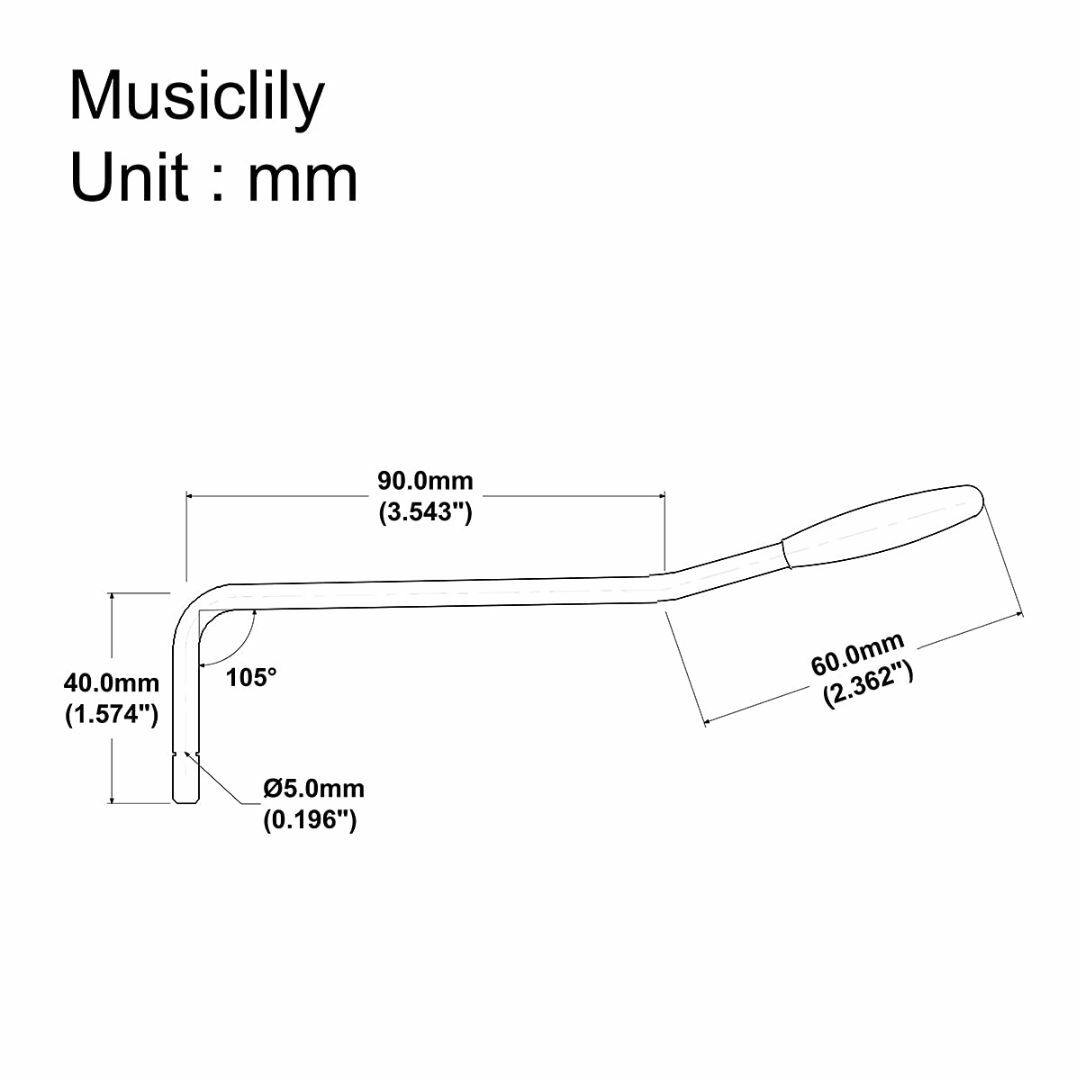 Musiclily Ultra 5mm ステンレス製プッシュ・イン式トレモロアー キッズ/ベビー/マタニティのおもちゃ(楽器のおもちゃ)の商品写真