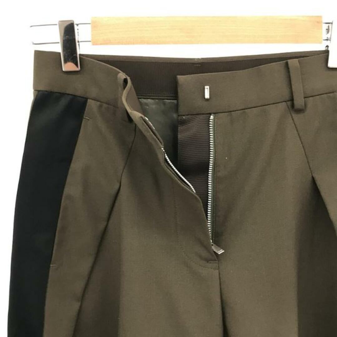 sacai(サカイ)の【美品】  sacai / サカイ | Suiting Pant / 裏地付き サイドライン スーチング スラックス パンツ | 0 | khaki | レディース レディースのパンツ(その他)の商品写真